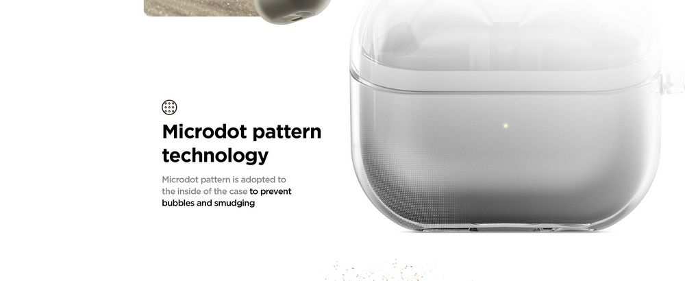 Microdot patterntechnologyMicrodot pattern is adopted tothe inside of the case to preventbubbles and smudging