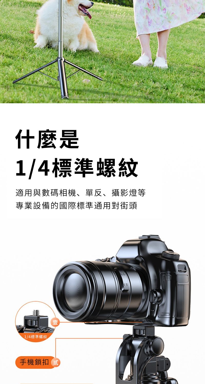 什麼是1/4標準螺紋適用與數碼相機單反、攝影燈等專業設備的國際標準通用對街頭1/4標準螺紋手機鎖扣