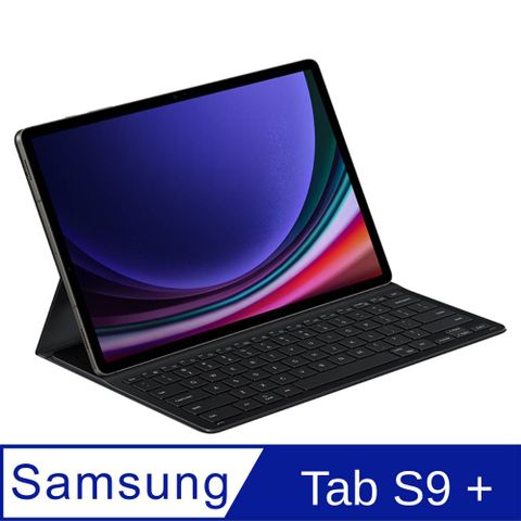 Samsung Galaxy Tab S9+/ S9 FE + 薄型鍵盤皮套-黑色 (SM-X810/SM-X816,SM-X610,SM-X616)