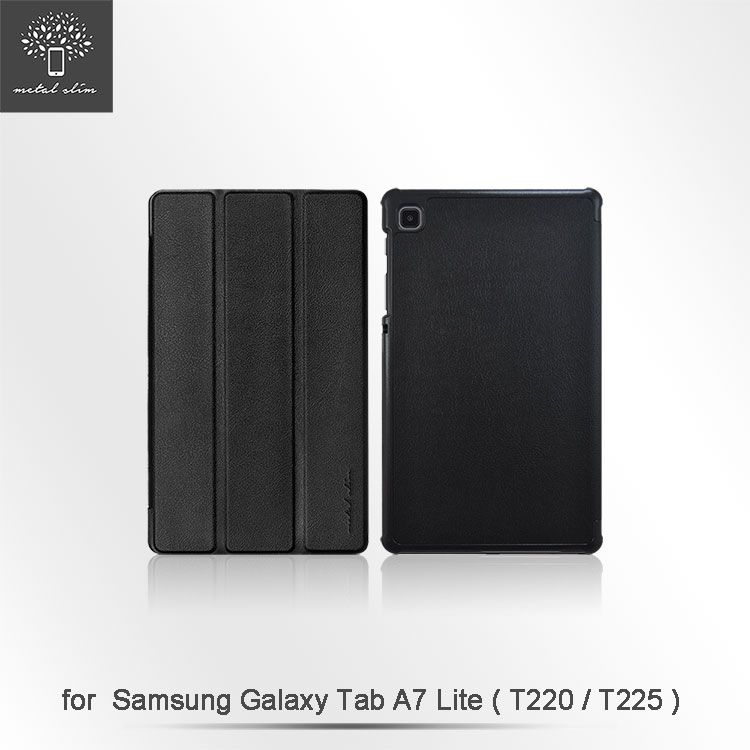 Metal-Slim Samsung Galaxy Tab A7 Lite SM-T220/T225 高仿小牛皮三折