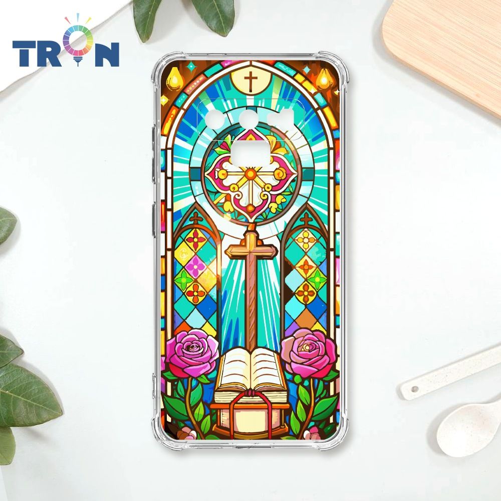  TRON 三星 NOTE 9 十字架彩繪玻璃 四角防摔殼 手機殼