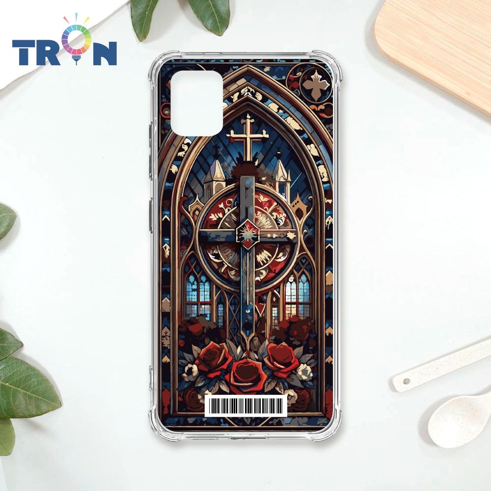 TRON 三星 NOTE 10 LITE 十字架彩繪玻璃  載具 四角防摔殼 手機殼