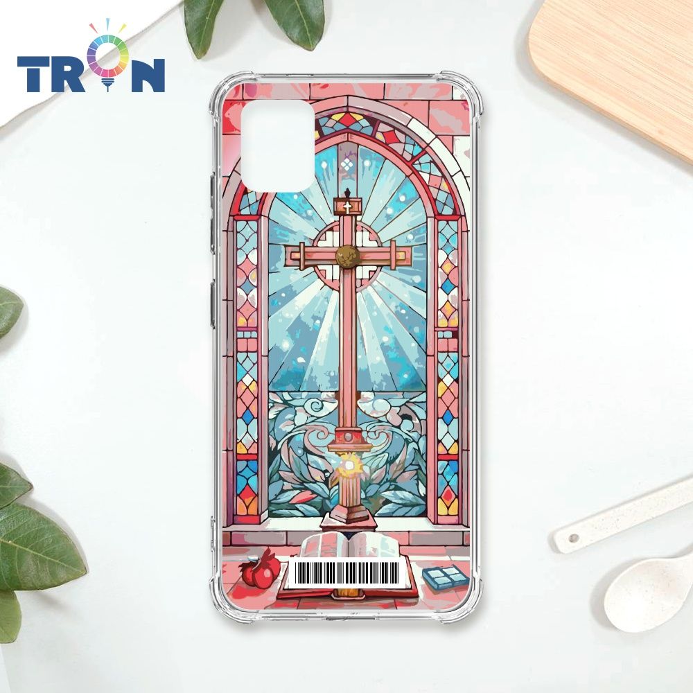  TRON 三星 NOTE 10 LITE 十字架彩繪玻璃  載具 四角防摔殼 手機殼