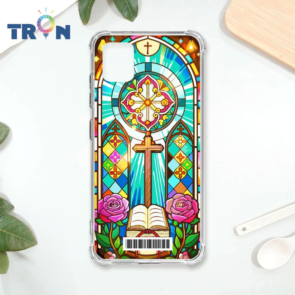  TRON 三星 NOTE 10 LITE 十字架彩繪玻璃  載具 四角防摔殼 手機殼