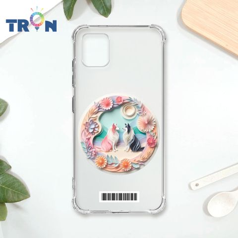 TRON 三星 NOTE 10 LITE 可愛紙雕牧羊犬  載具 四角防摔殼 手機殼