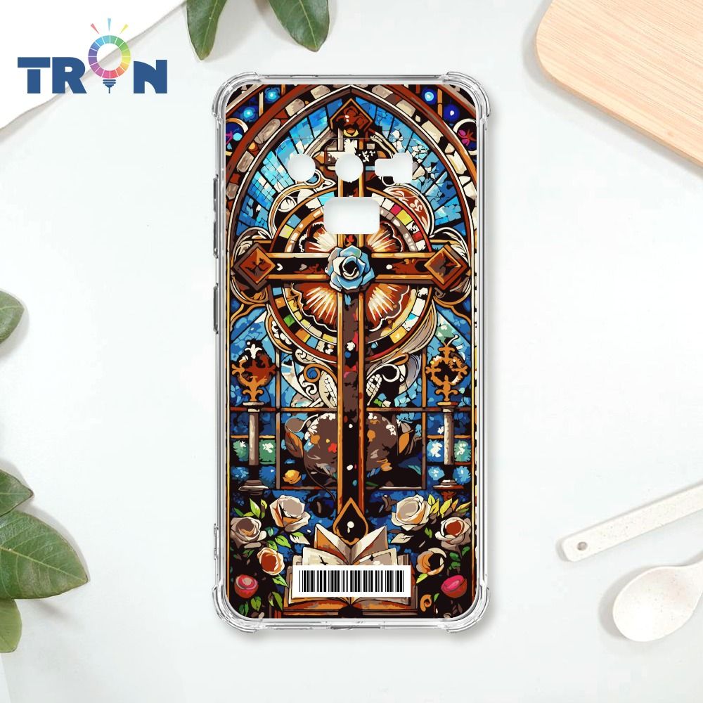  TRON 三星 NOTE 9 十字架彩繪玻璃  載具 四角防摔殼 手機殼