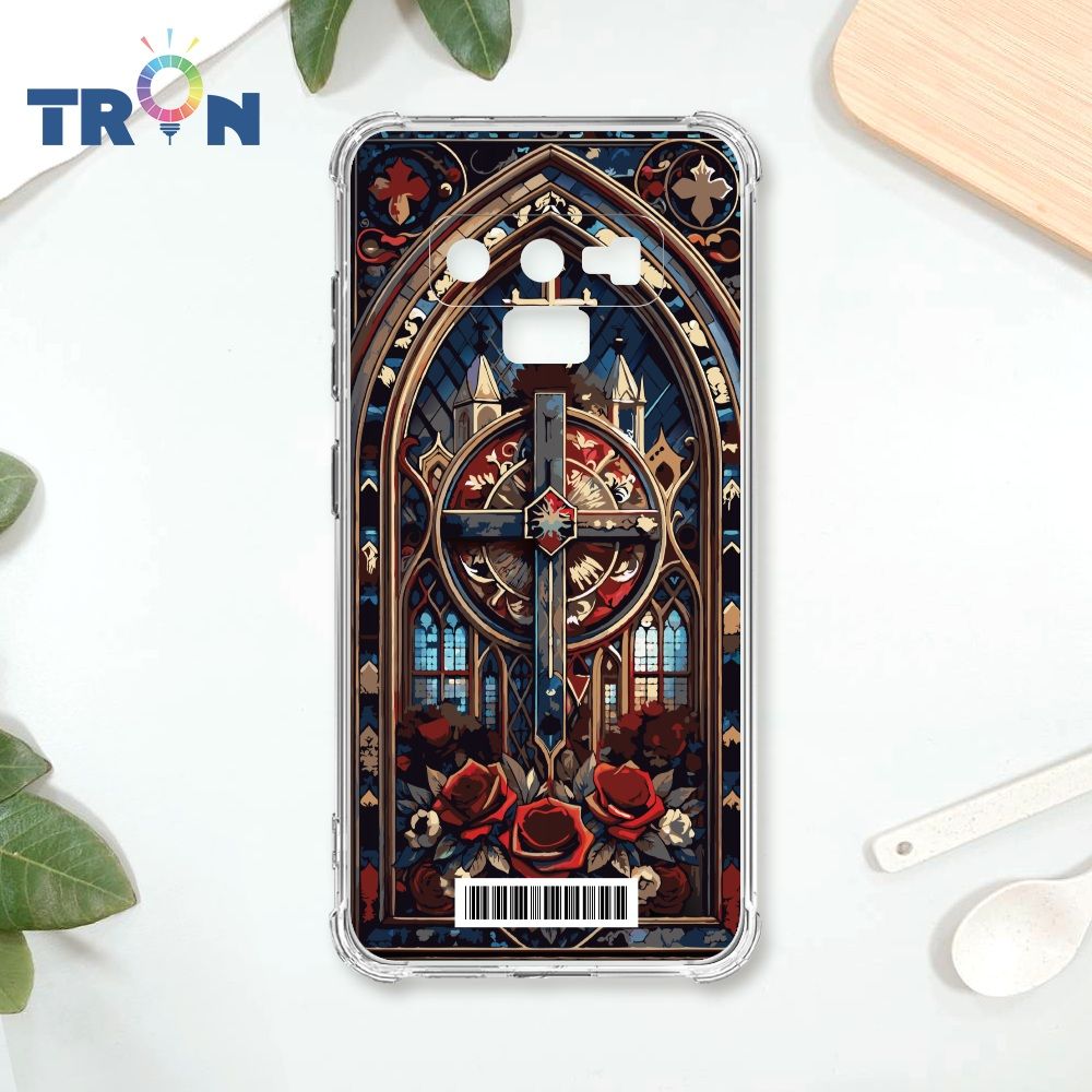  TRON 三星 NOTE 9 十字架彩繪玻璃  載具 四角防摔殼 手機殼