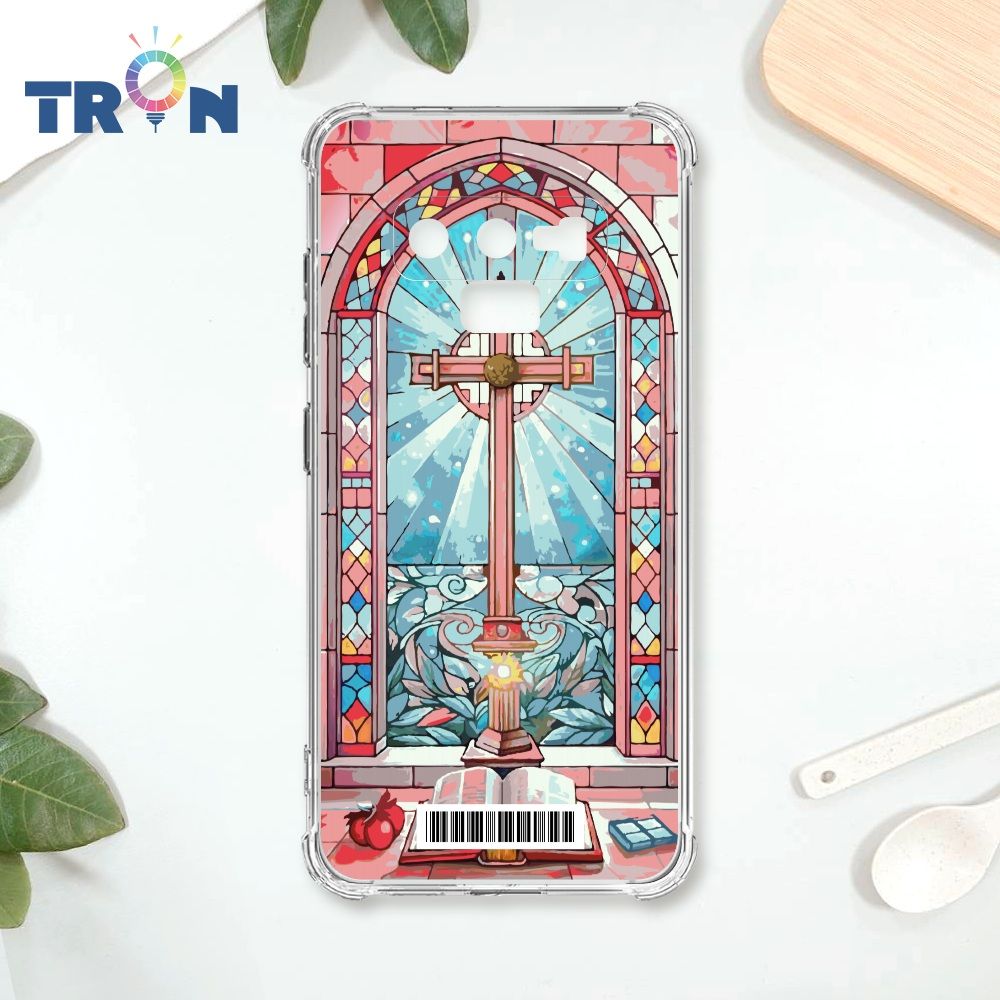  TRON 三星 NOTE 9 十字架彩繪玻璃  載具 四角防摔殼 手機殼