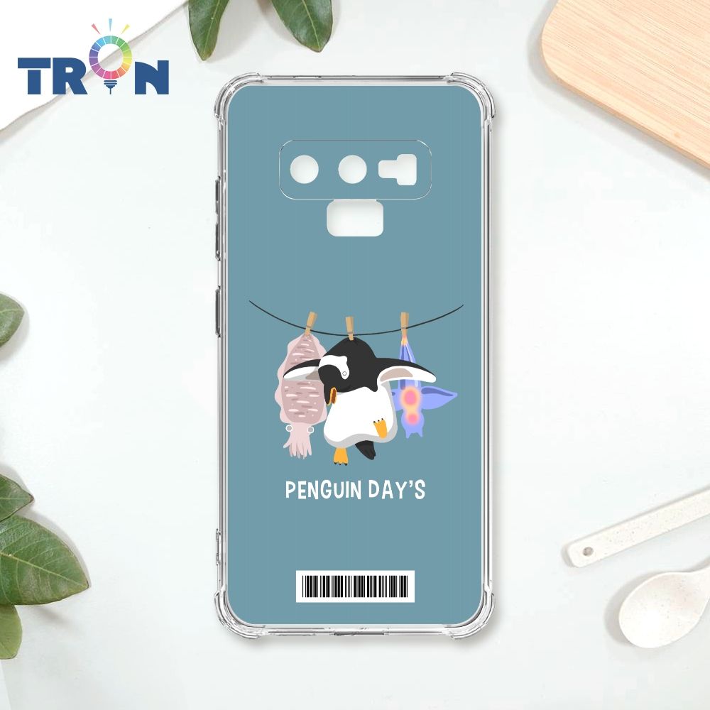  TRON 三星 NOTE 9 文青風背景曬企鵝  載具 四角防摔殼 手機殼