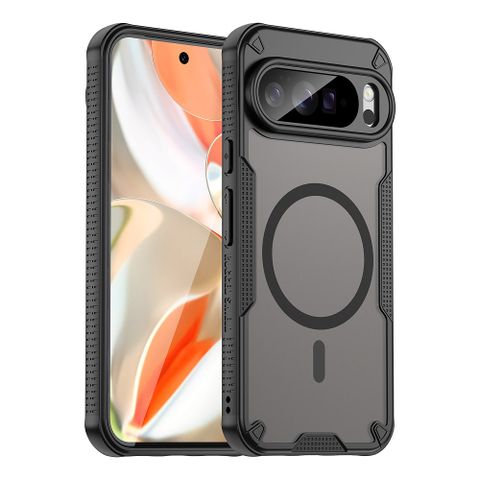 Google Pixel10 Pro XL 凡甲磁吸磨砂膚感半透明PC背蓋+TPU軟邊框手機殼保護殼保護套