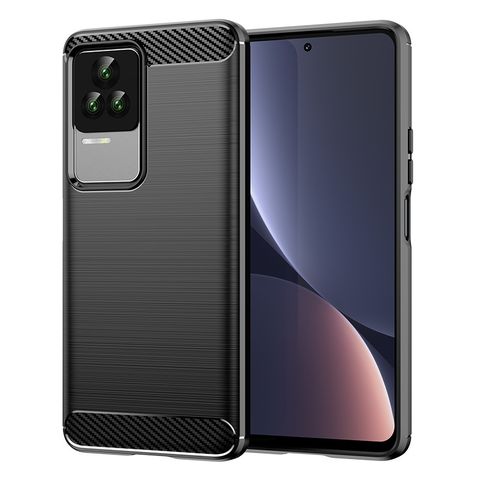 小米12TPro / 12T 碳纖維拉絲紋防摔軟殼套-黑