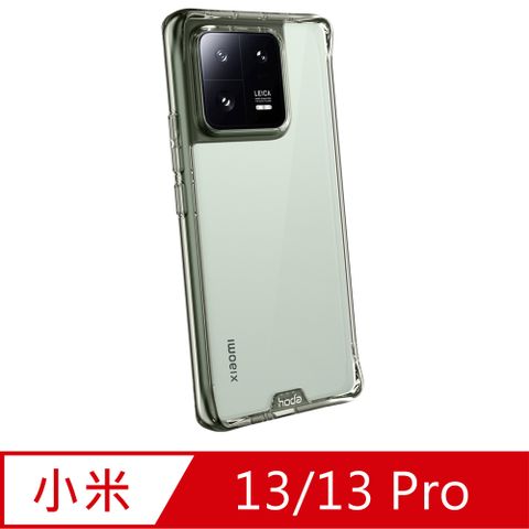 hoda Xiaomi 13/13 Pro 晶石鋼化玻璃軍規防摔保護殼 - 透黑