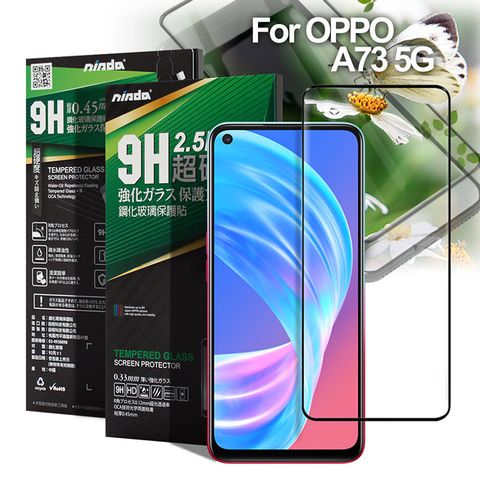 NISDA for OPPO A73 5G 完美滿版玻璃保護貼-黑色