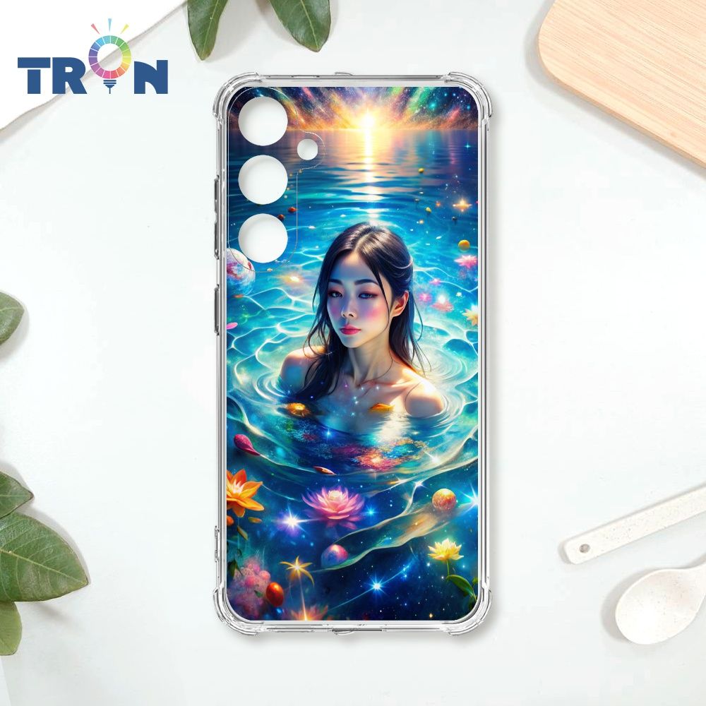  TRON 三星 S23 FE 花海中游泳的少女 四角防摔殼 手機殼