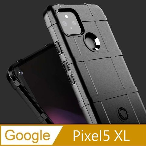 Totomo 對應:Google Pixel5 XL保護殼(抗震防摔-高規防護盾)-黑