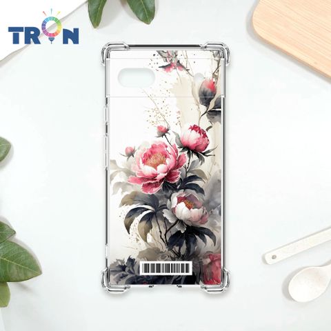 TRON GOOGLE Pixel 6A 水墨牡丹花  載具 四角防摔殼 手機殼
