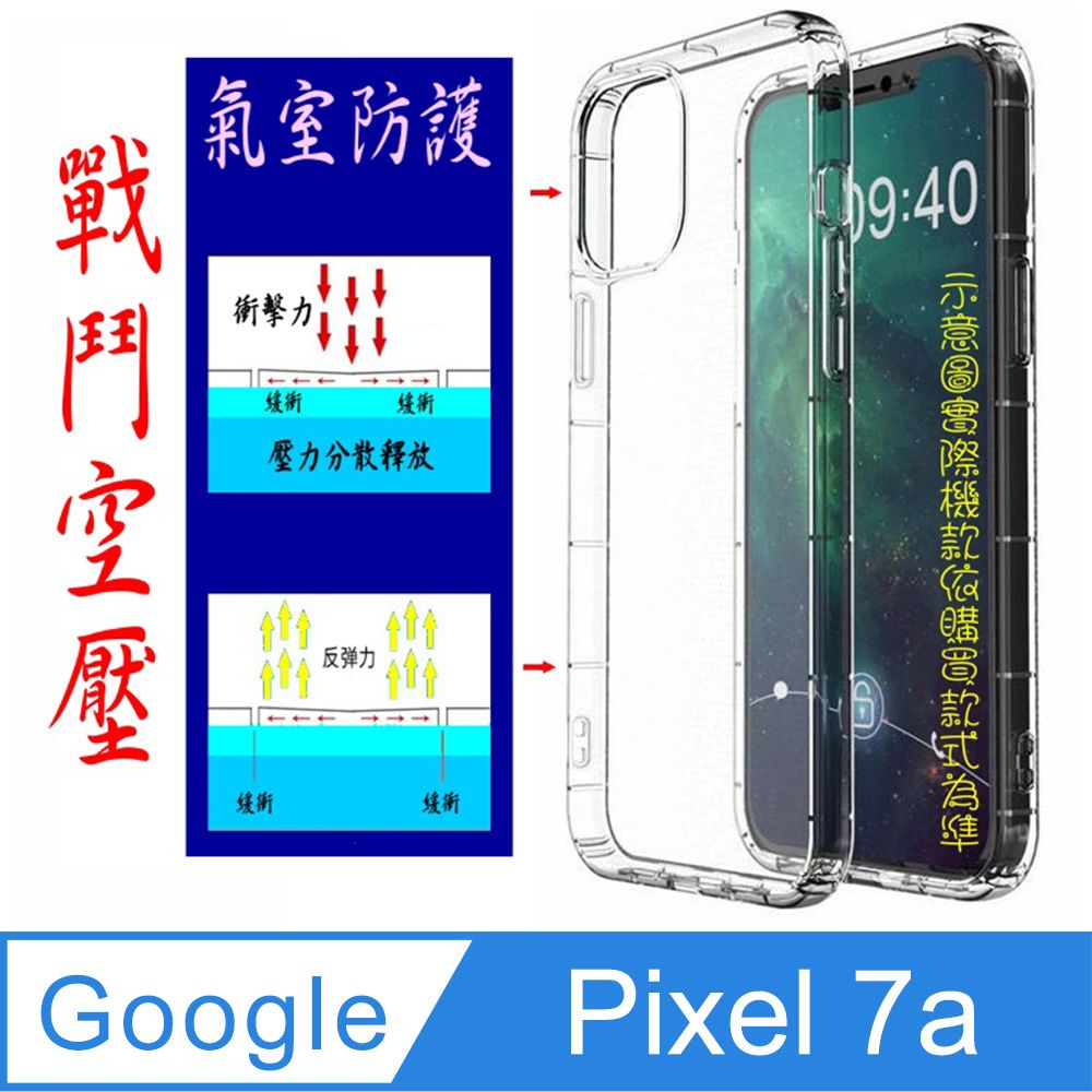  空壓氣墊防摔保護套/空壓殼 For: Google Pixel 7a