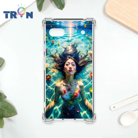 TRON GOOGLE Pixel 7A 花海中游泳的少女 四角防摔殼 手機殼