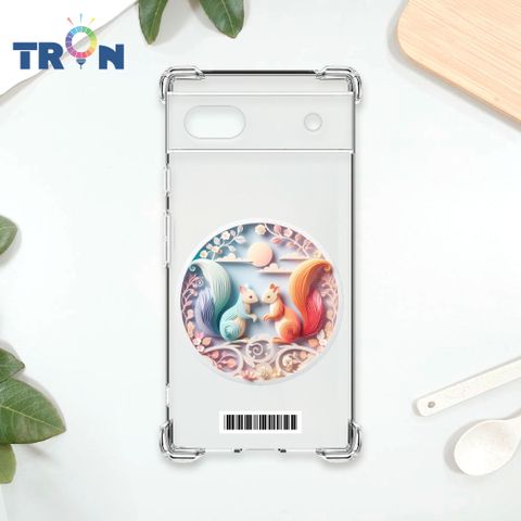 TRON GOOGLE Pixel 7A 可愛紙雕松鼠  載具 四角防摔殼 手機殼