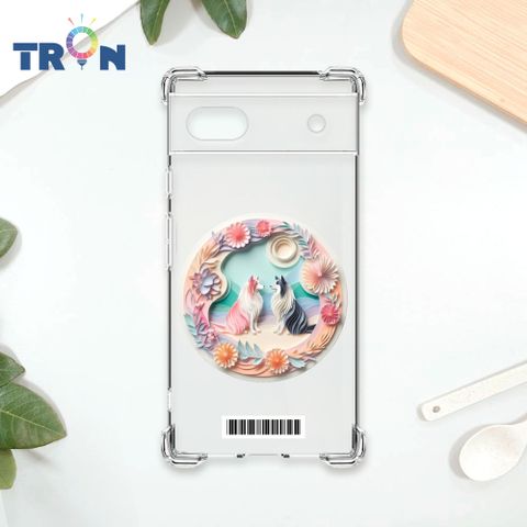 TRON GOOGLE Pixel 7A 可愛紙雕牧羊犬  載具 四角防摔殼 手機殼