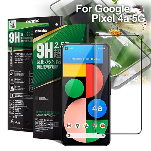 NISDA for Google Pixel 4a 5G 完美滿版玻璃保護貼-黑色