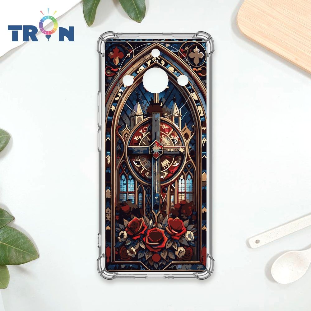  TRON REALME 11 PRO 十字架彩繪玻璃 四角防摔殼 手機殼