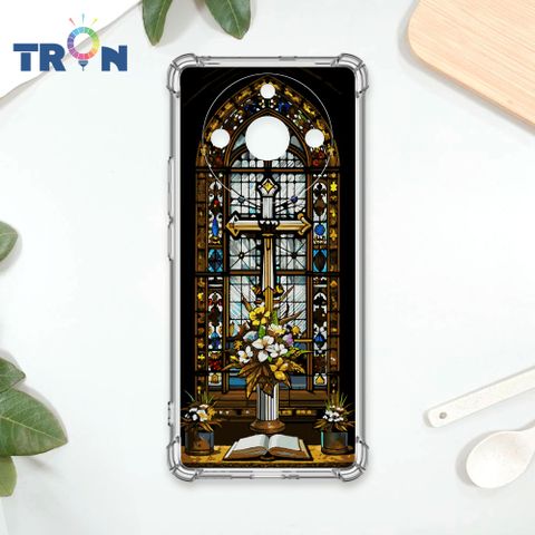 TRON REALME 11 PRO+  十字架彩繪玻璃 四角防摔殼 手機殼