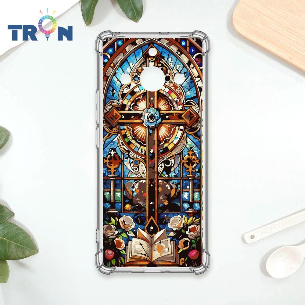  TRON REALME 11 PRO+  十字架彩繪玻璃 四角防摔殼 手機殼