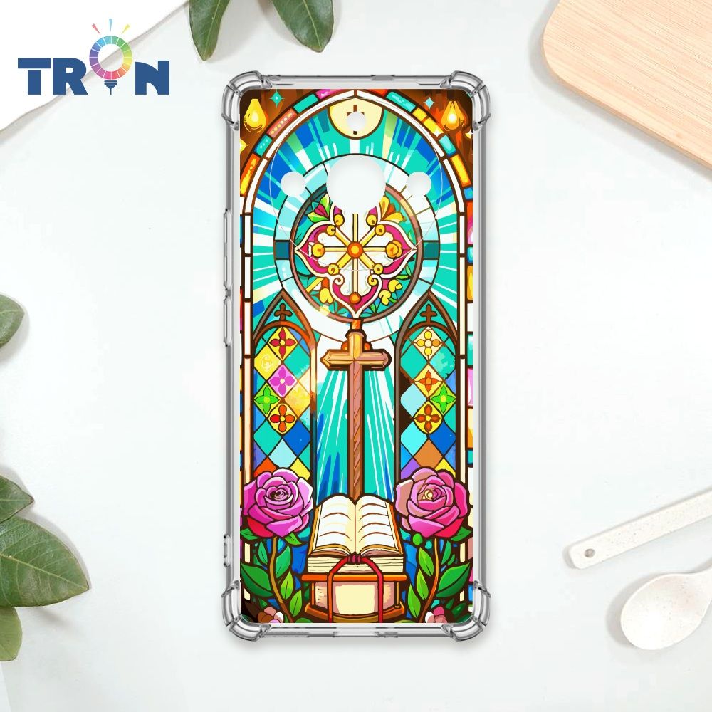  TRON REALME 11 PRO+  十字架彩繪玻璃 四角防摔殼 手機殼