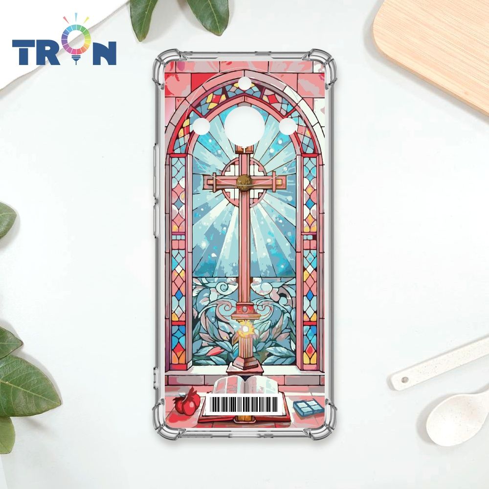  TRON REALME 11 PRO 十字架彩繪玻璃  載具 四角防摔殼 手機殼