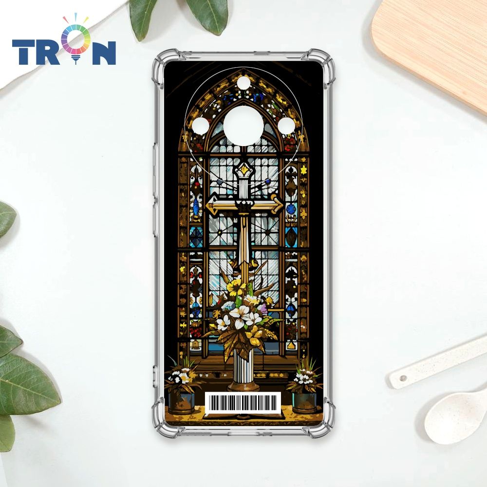  TRON REALME 11 PRO+  十字架彩繪玻璃  載具 四角防摔殼 手機殼