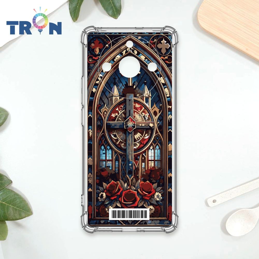  TRON REALME 11 PRO+  十字架彩繪玻璃  載具 四角防摔殼 手機殼