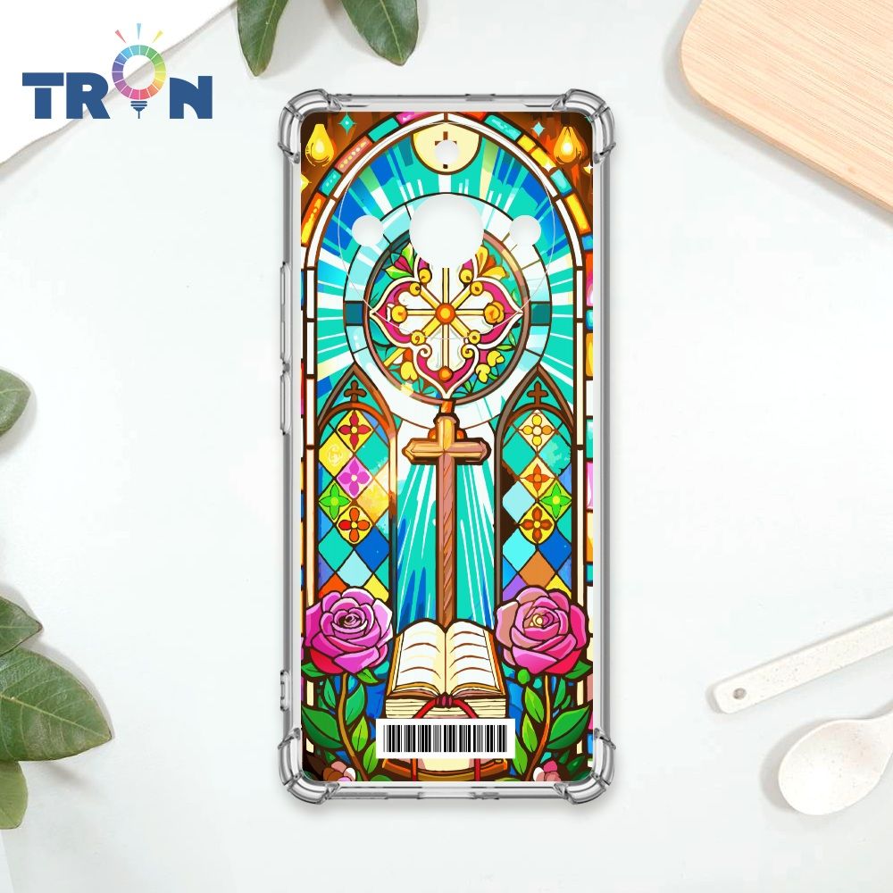  TRON REALME 11 PRO+  十字架彩繪玻璃  載具 四角防摔殼 手機殼