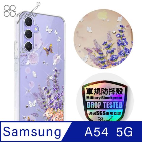 APBS apbs Samsung Galaxy A54 5G 輕薄軍規防摔水晶彩鑽手機殼-普羅旺斯