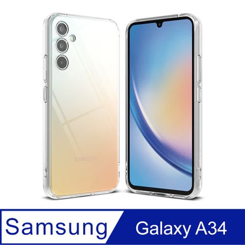 Rearth 三星 Galaxy A34 5G(Ringke Fusion) 抗震保護殼(透明)