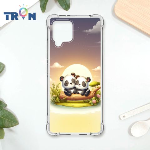 TRON 三星 A42 可愛萌熊貓 四角防摔殼 手機殼