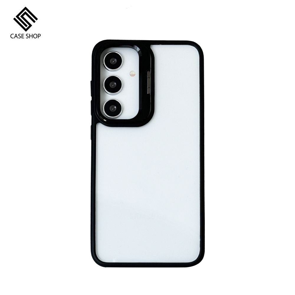 CASE SHOP  Samsung S24+ 鏡頭支架站立保護殼-黑