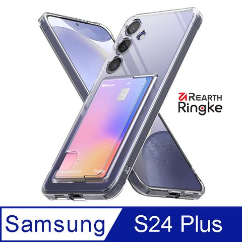 Ringke Fusion Card三星 Galaxy S24 Plus 透明PC防刮背蓋 + TPU防摔防撞邊框 卡片收納防撞手機保護殼
