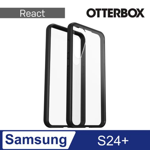 OTTERBOX Samsung Galaxy S24+ React輕透防摔殼-黑透