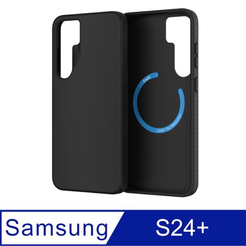 ZAGG Samsung Galaxy S24+ 里約 黑色磁吸款-石墨烯防摔保護殼