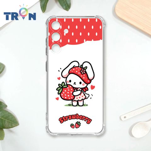 TRON 三星 S24 PLUS 紅粉草莓兔 四角防摔殼 手機殼