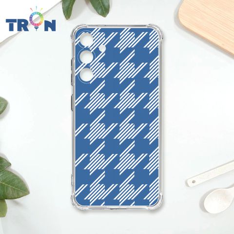 TRON 三星 S24 PLUS 條紋千鳥紋 四角防摔殼 手機殼