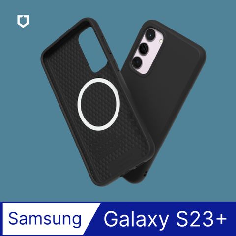 【犀牛盾】Samsung Galaxy S23+ (6.6吋) SolidSuit (MagSafe 兼容) 防摔背蓋手機保護殼-經典黑