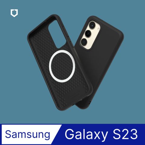 【犀牛盾】Samsung Galaxy S23 (6.1吋) SolidSuit (MagSafe 兼容) 防摔背蓋手機保護殼-經典黑