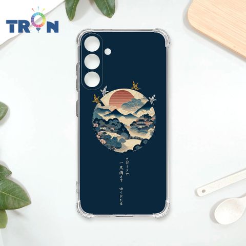 TRON 三星 A15 5G 圓形復古山水畫系列 四角防摔殼 手機殼