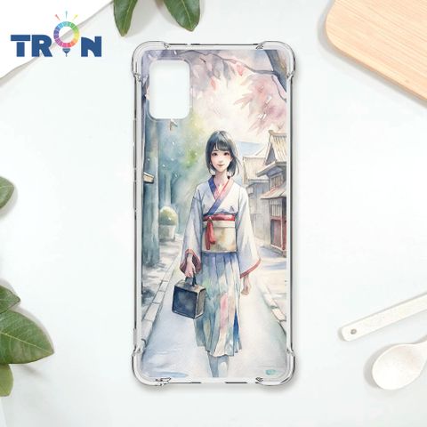 TRON 三星 A51 水彩少女 四角防摔殼 手機殼