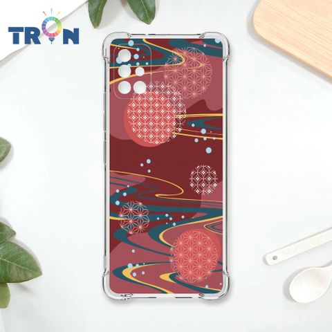 TRON 三星 A71 日系和風圓點星河系列 四角防摔殼 手機殼