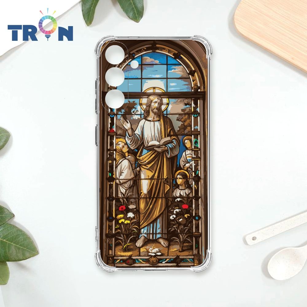  TRON 三星 A15 5G 耶穌彩繪玻璃 四角防摔殼 手機殼