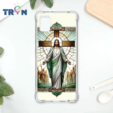 TRON 三星 A51 耶穌彩繪玻璃 四角防摔殼 手機殼