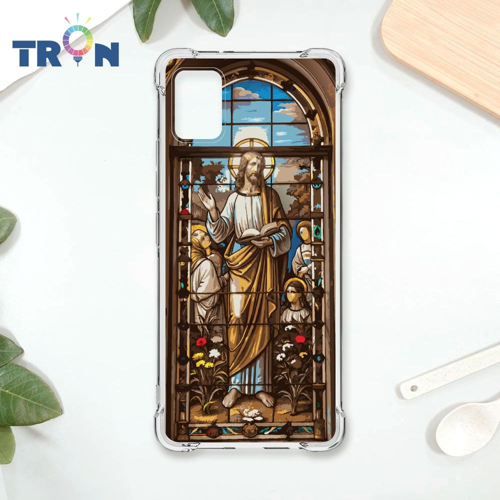  TRON 三星 A51 耶穌彩繪玻璃 四角防摔殼 手機殼